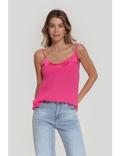Top Tirante Fino Gasa Fucsia 2