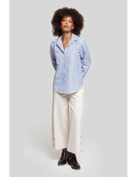 Pantalón Botones Beige