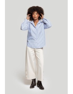 Pantalón Botones Beige