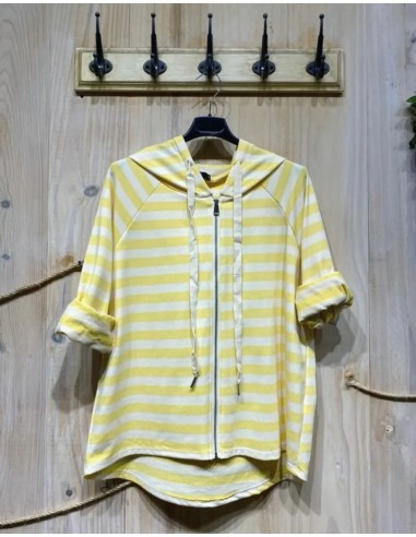 Sudadera Cremallera Rayas