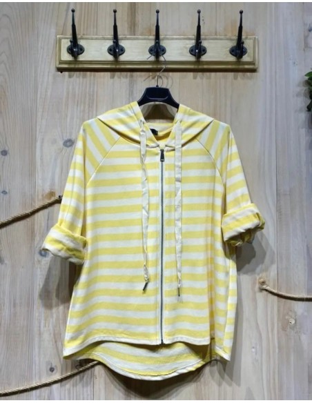 Sudadera Cremallera Rayas