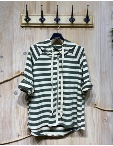 Sudadera Cremallera Rayas