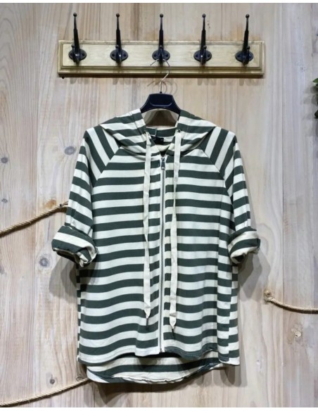 Sudadera Cremallera Rayas