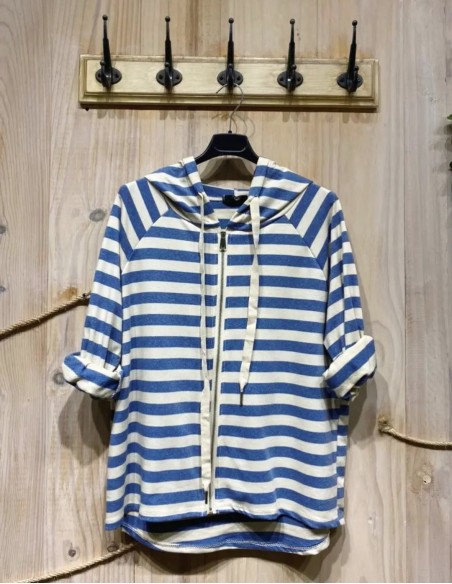 Sudadera Cremallera Rayas