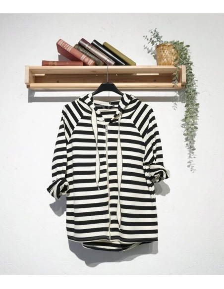 Sudadera Cremallera Rayas