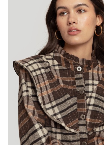 Camisa Escocesa Marrón