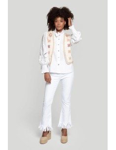 Jeans Flecos Blancos