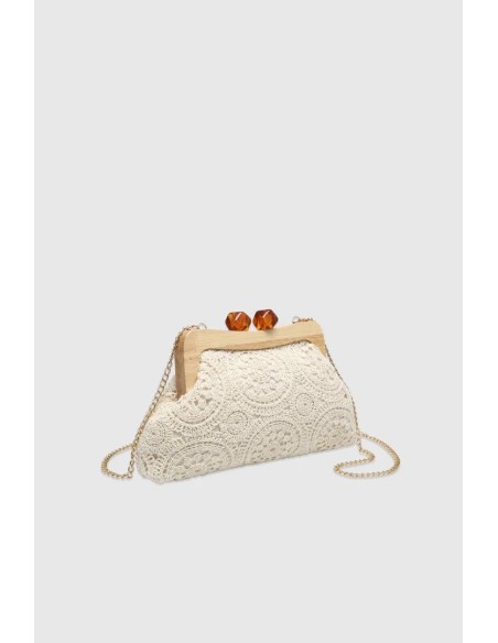 Bolso Bordado Beige