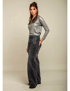 Denim Doble Cintura Negro 2