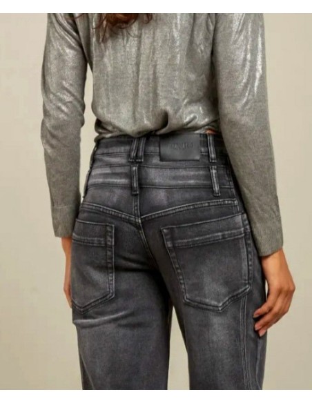 Denim Doble Cintura Negro