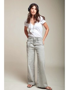 Denim Doble Cintura Gris