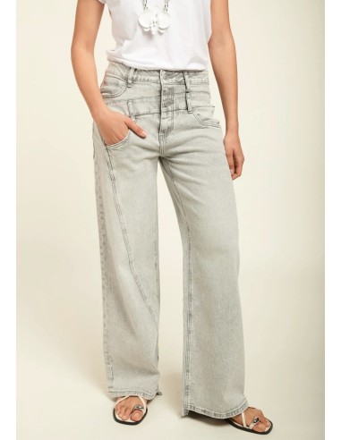 Denim Doble Cintura Gris