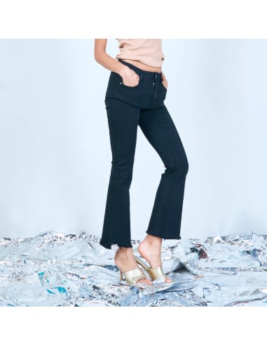 Pantalón Deshilachado Negro