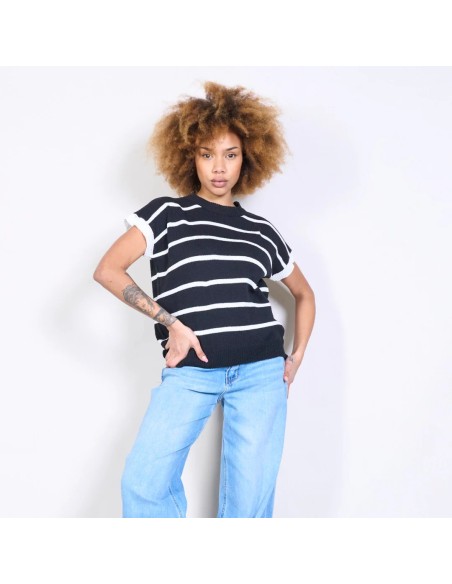Top Punto Rayas Manga Corta