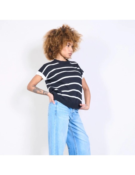 Top Punto Rayas Manga Corta