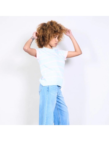 Top Punto Rayas Manga Corta