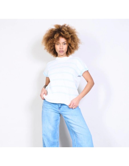 Top Punto Rayas Manga Corta