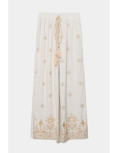 Pantalón Lino Bordado
