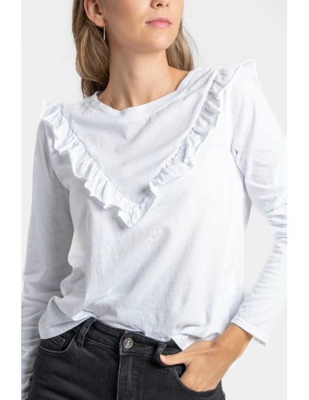 Camiseta Volante Blanca