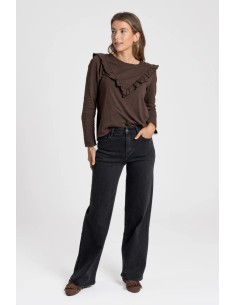 Camiseta Volante Marrón 2