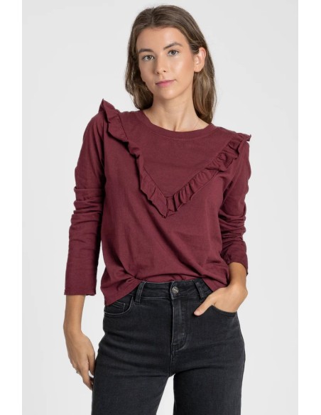 Camiseta Volante Granate