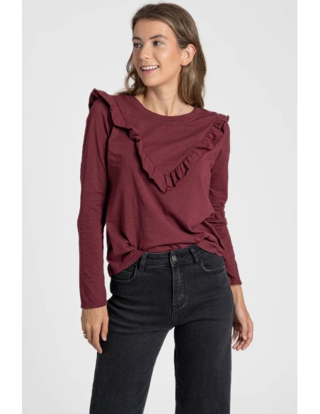 Camiseta Volante Granate