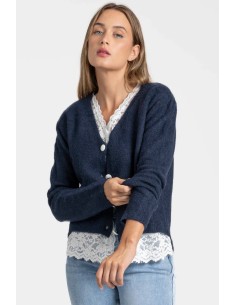 Chaqueta Encaje Azul 2