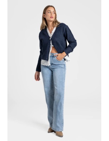 Chaqueta Encaje Azul