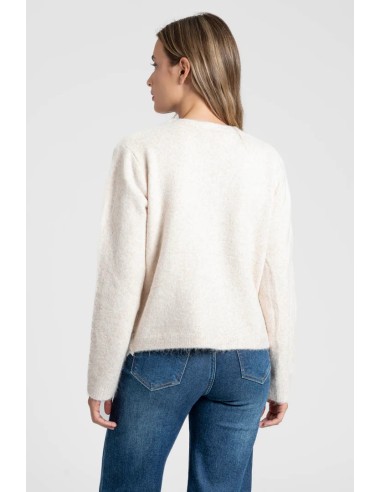 Chaqueta Encaje Beige