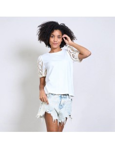 Camiseta Mangas Encaje