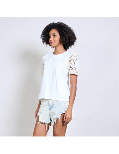 Camiseta Mangas Encaje