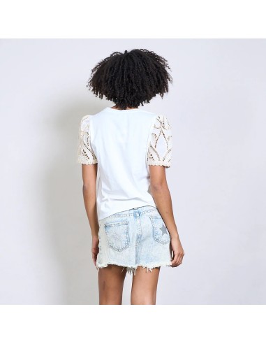 Camiseta Mangas Encaje