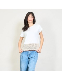 Camiseta Dobladillo Crochet 2