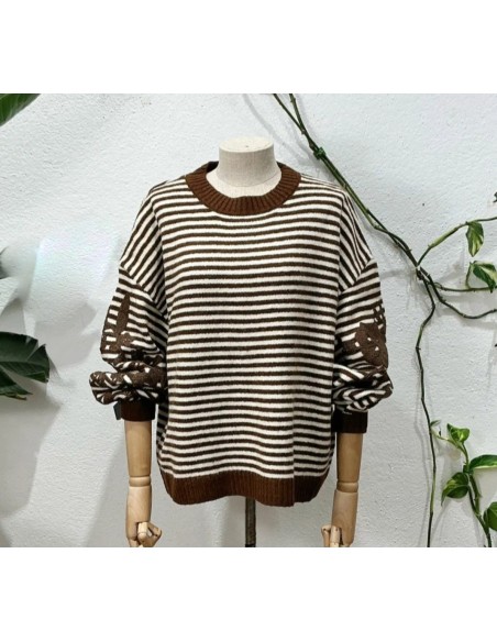 Jersey Rayas Y Bordados