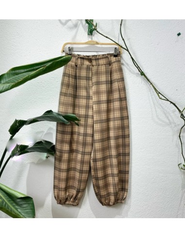 Pantalón Cuadros Camel