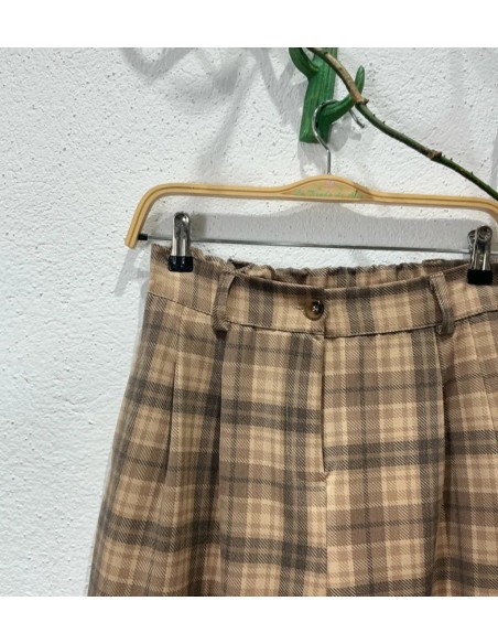 Pantalón Cuadros Camel