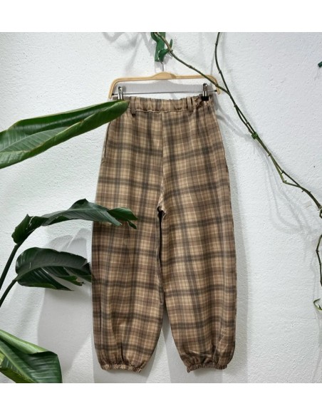 Pantalón Cuadros Camel