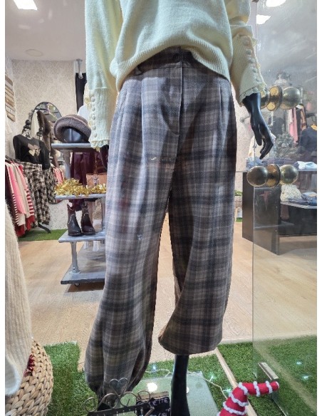 Pantalón Cuadros Camel