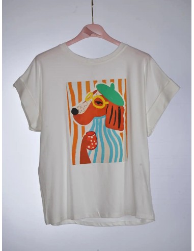 Camiseta Perro Con Boina