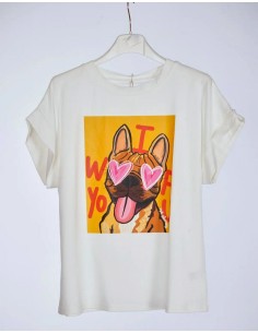 Camiseta I Woof You Blanca