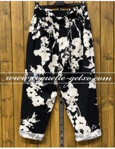 Pantalón Estampado Negro