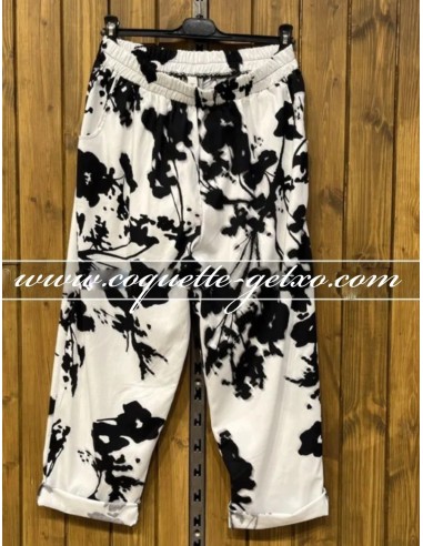 Pantalón Estampado Blanco