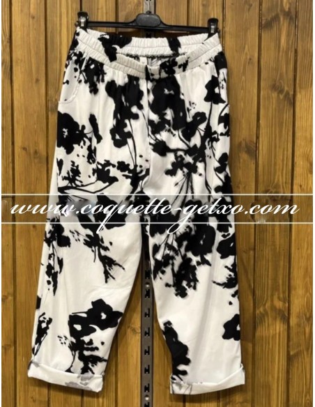 Pantalón Estampado Blanco