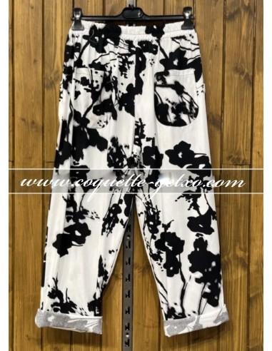 Pantalón Estampado Blanco
