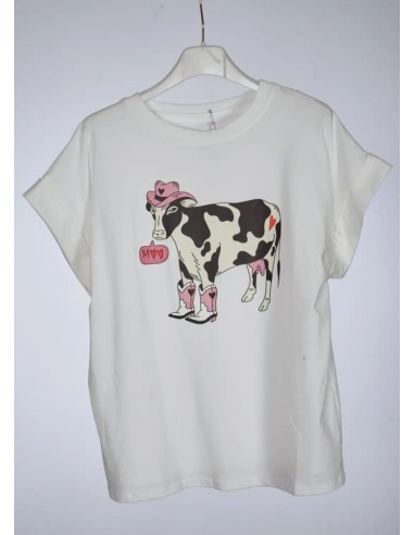 Camiseta Vaca Cowboy Blanca