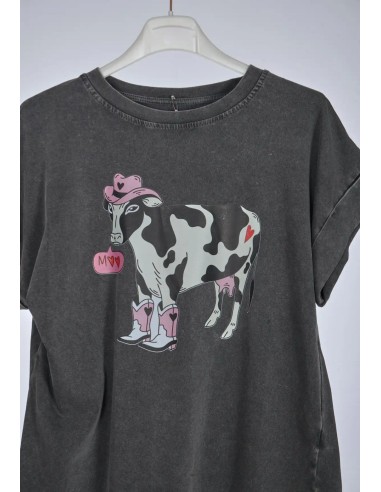 Camiseta Vaca Cowboy Gris